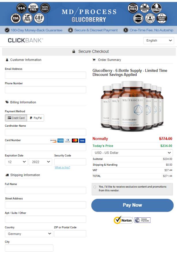 GlucoBerry - Secure Order Page